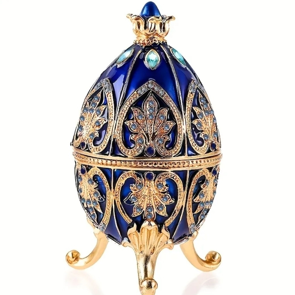 Faberge Trinket Box Decorative Home Accent